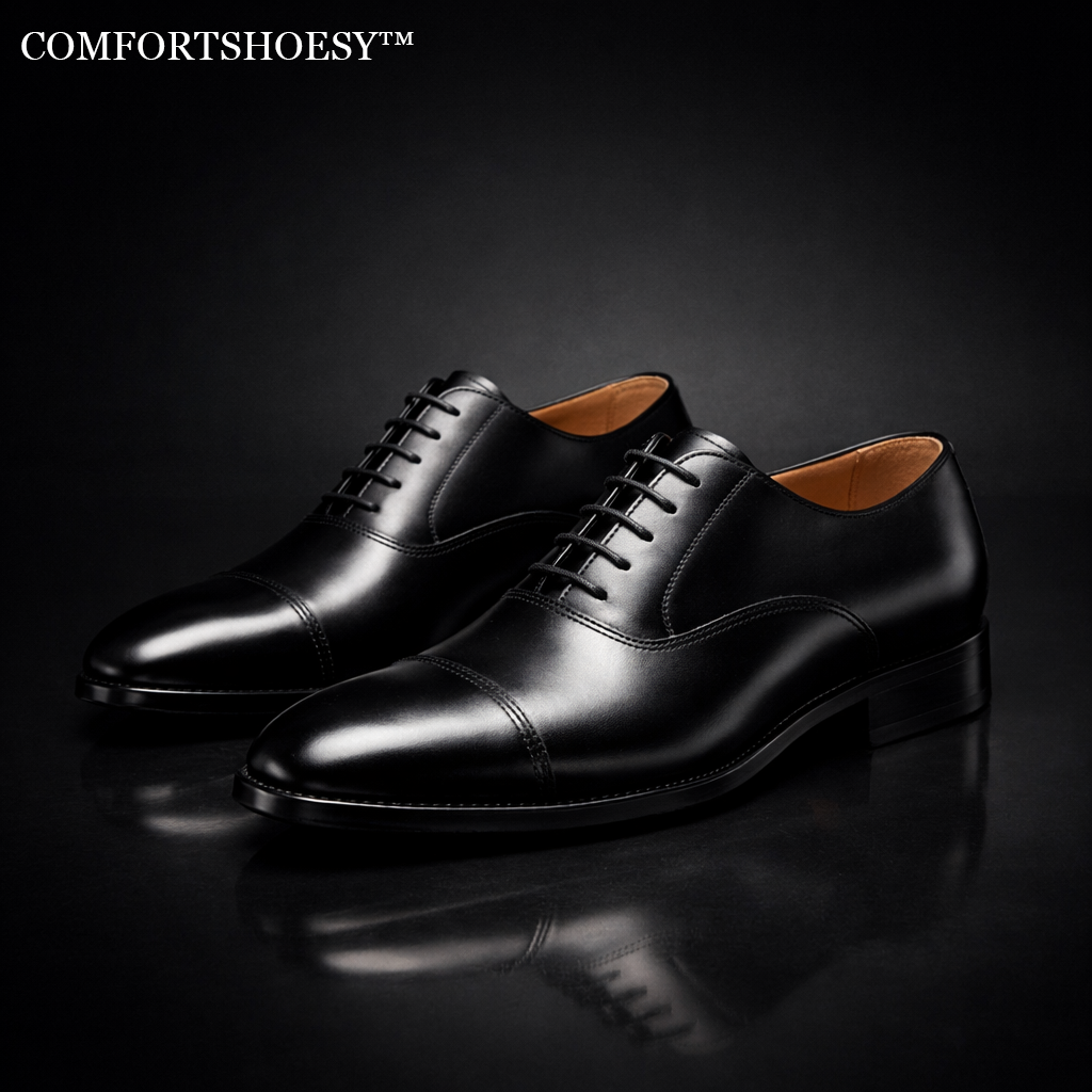 Comfortshoesy™ | Premium Cap-Toe Dress Shoes